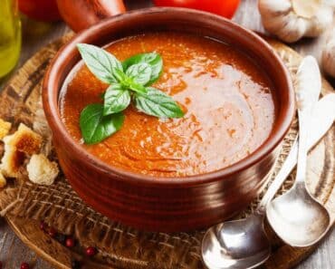 160大卡番茄西班牙凉菜汤汤|低脂肪和素食主义者